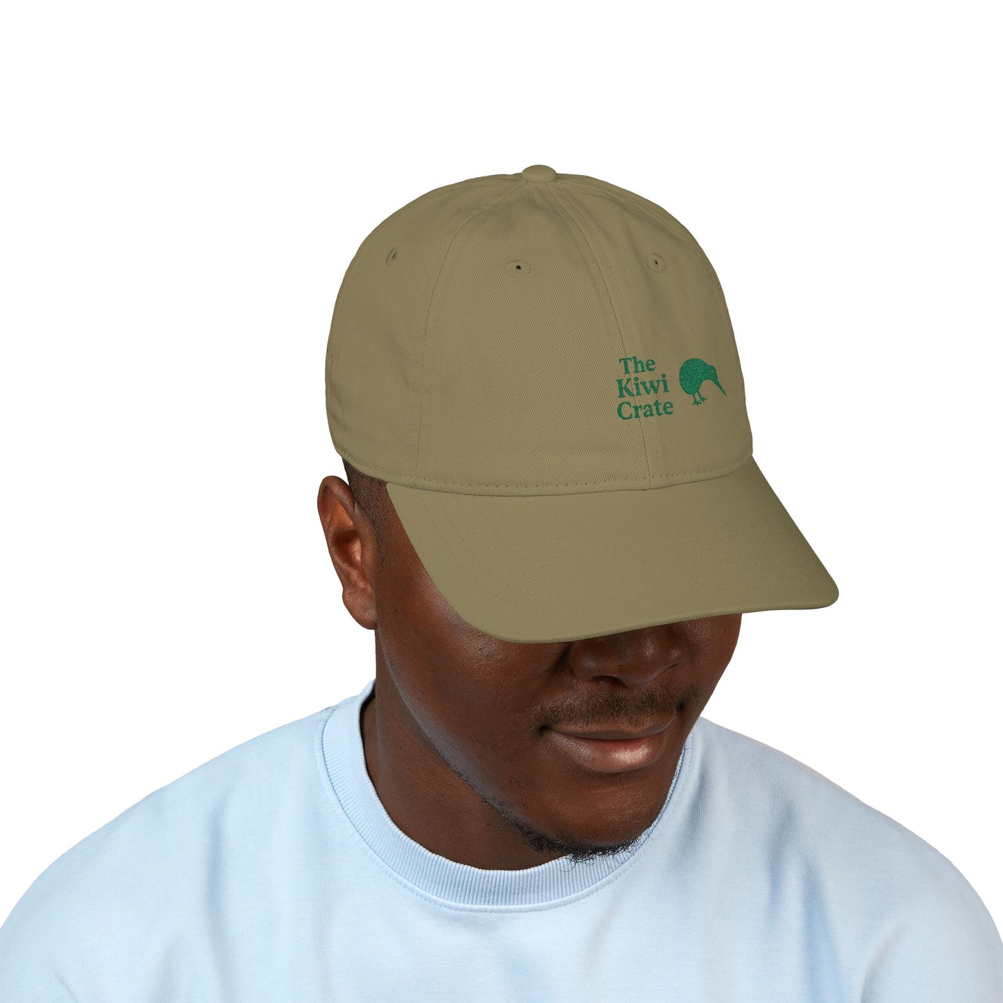 Kiwi Crate - Organic Embroidered Baseball Cap | Eco-Friendly Hat, Casual Style, Gift for Nature Lovers, Outdoor Adventures, Sustainable Fashion