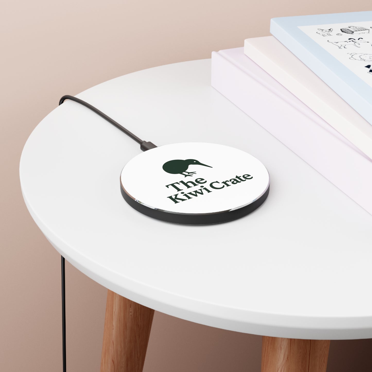 Kiwi Crate - Themed Wireless Charger, Fast Charging Pad, Unique Gift for Tech Lovers, Home Office Decor, Mother's Day and Birthday Gifts