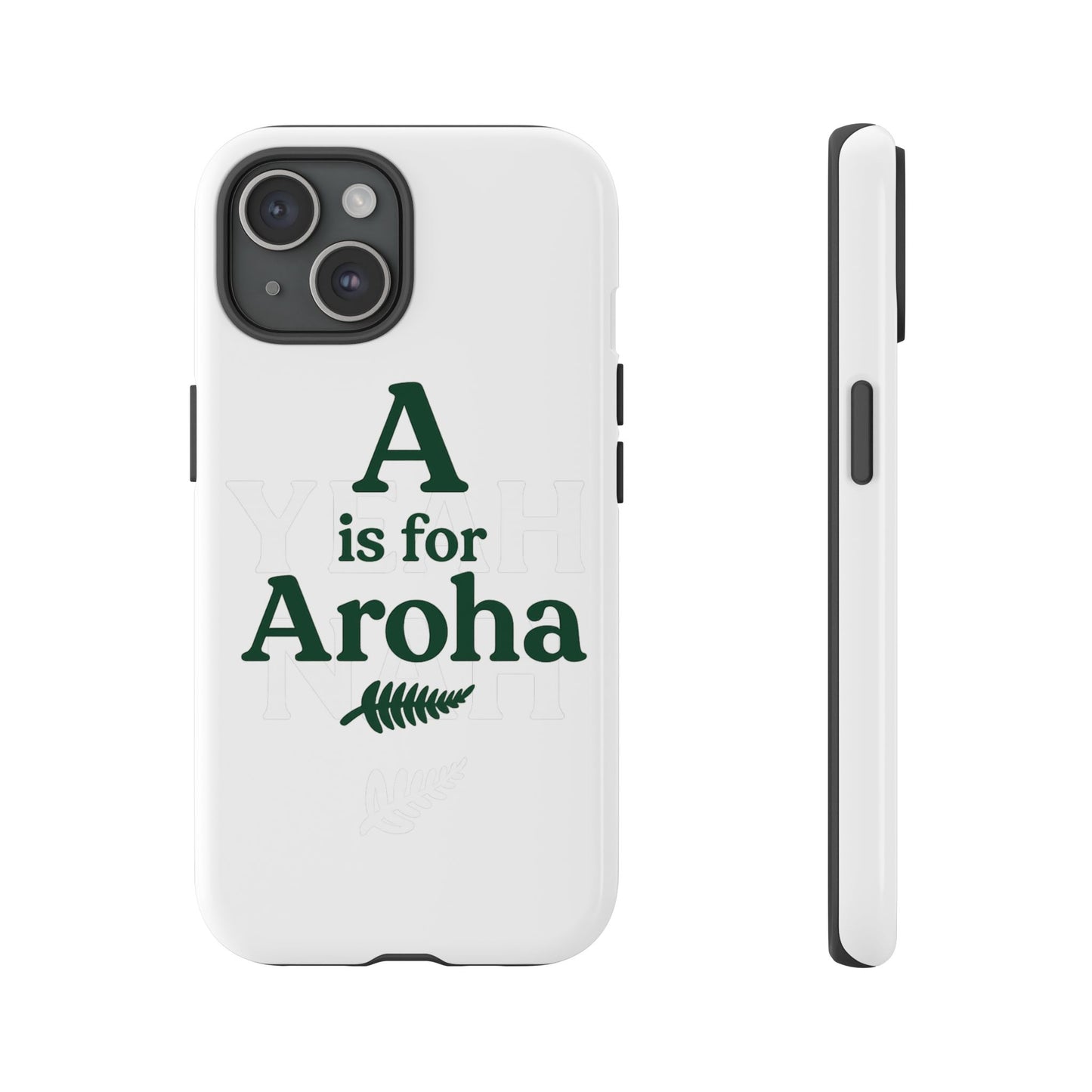 A is for Aroha - Tough Phone Cover, Gift for Friends, Trendy Accessories, Unique Design