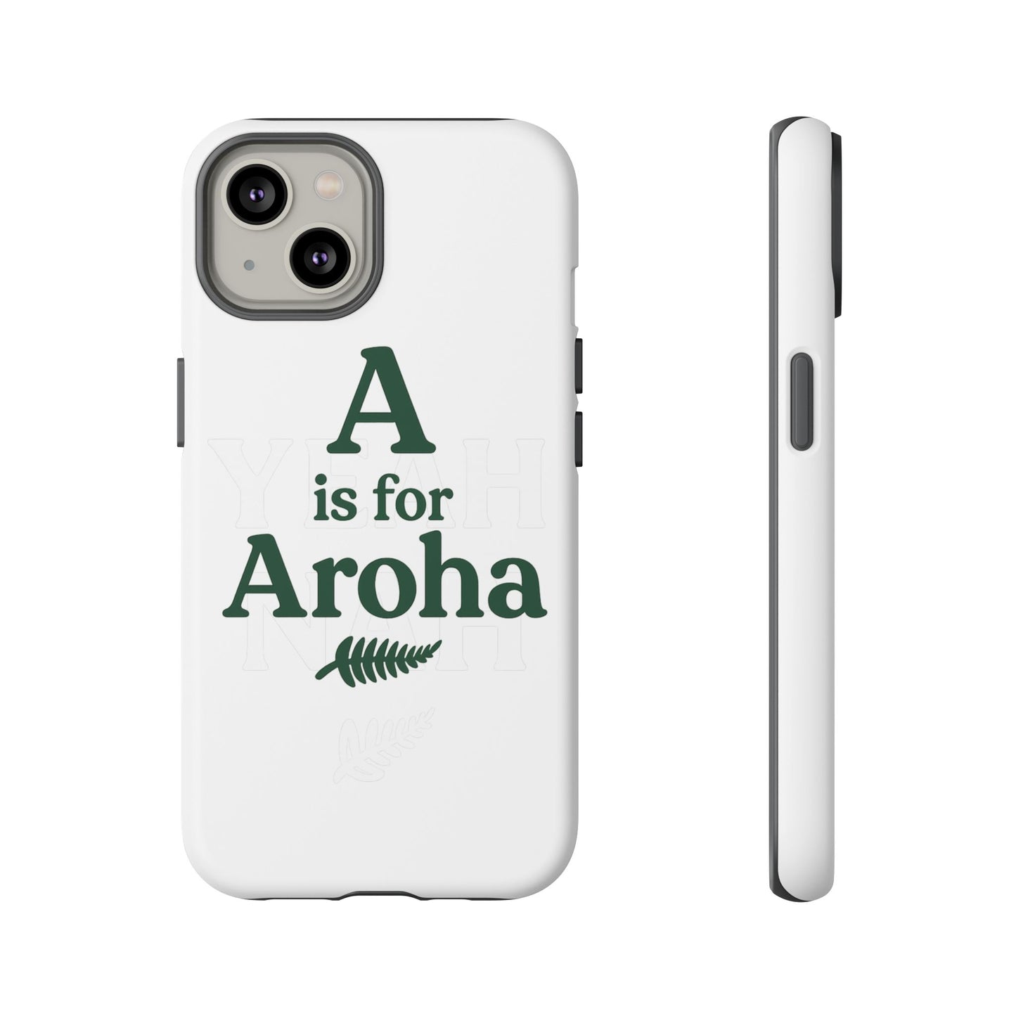A is for Aroha - Tough Phone Cover, Gift for Friends, Trendy Accessories, Unique Design