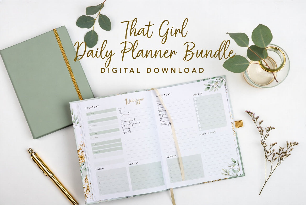 That Girl Daily Planner Bundle — Printable Digital Download