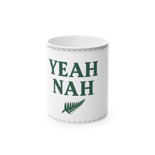 Yeah Nah Magic Mug - Inspirational Coffee Cup for Gifts, Home Decor, Unique Drinkware, New Zealand Theme, Travel Lover's Mug