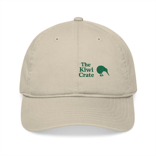 Kiwi Crate - Organic Embroidered Baseball Cap | Eco-Friendly Hat, Casual Style, Gift for Nature Lovers, Outdoor Adventures, Sustainable Fashion