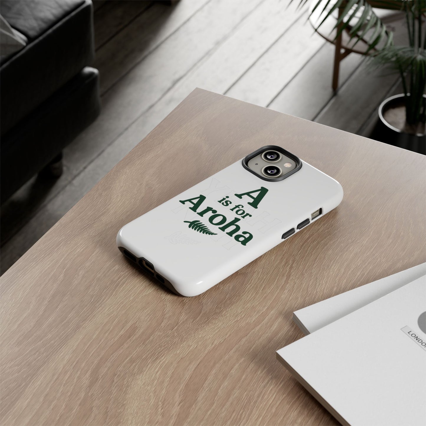 A is for Aroha - Tough Phone Cover, Gift for Friends, Trendy Accessories, Unique Design