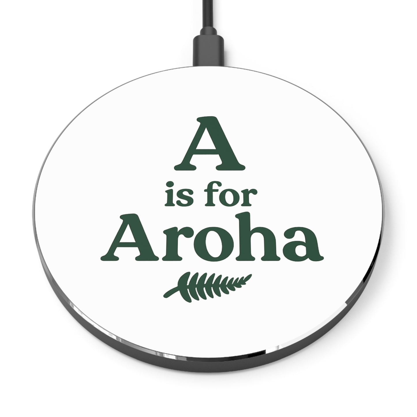 Aroha - Themed Wireless Charger, Fast Charging Pad, Unique Gift for Tech Lovers, Home Office Decor, Mother's Day and Birthday Gifts