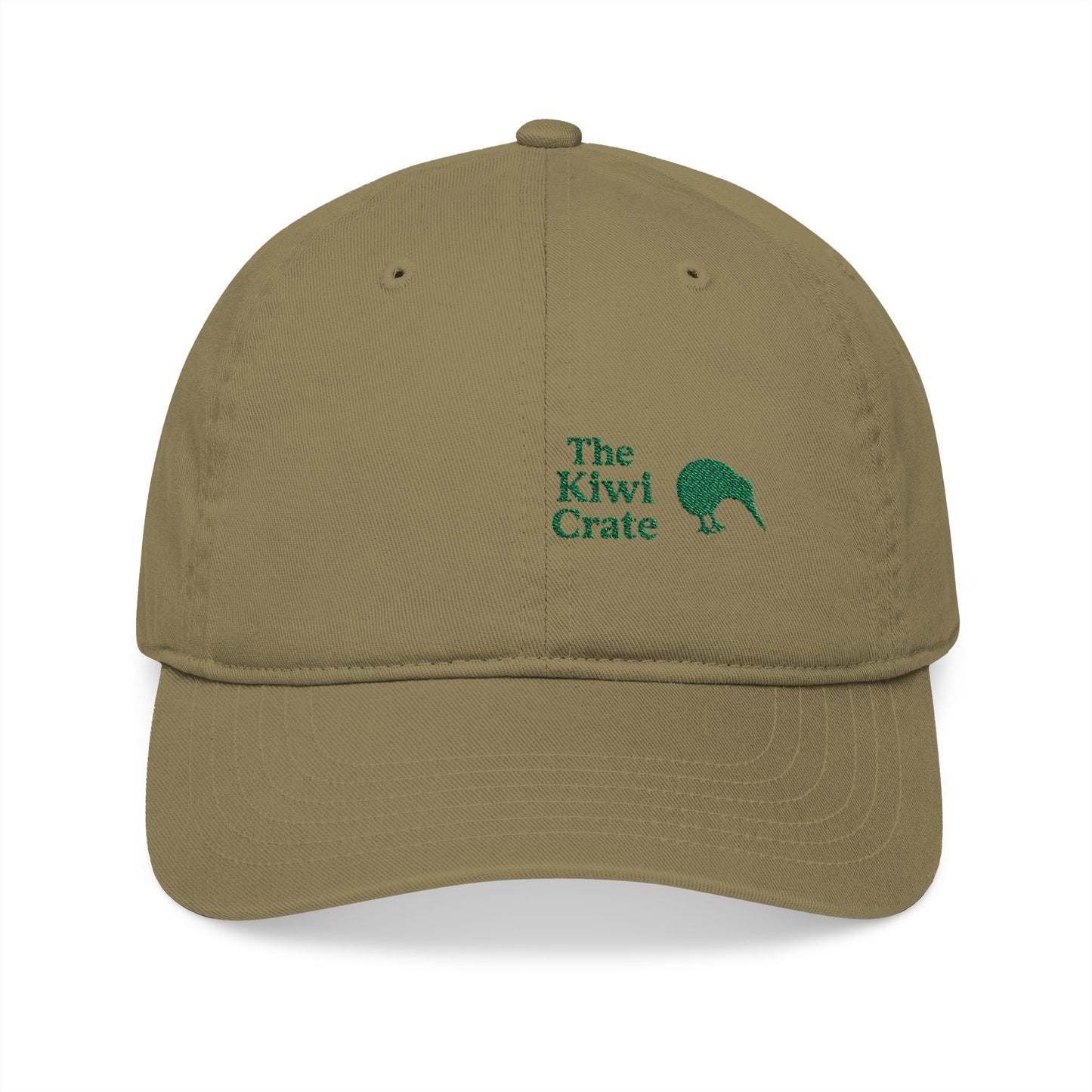 Kiwi Crate - Organic Embroidered Baseball Cap | Eco-Friendly Hat, Casual Style, Gift for Nature Lovers, Outdoor Adventures, Sustainable Fashion