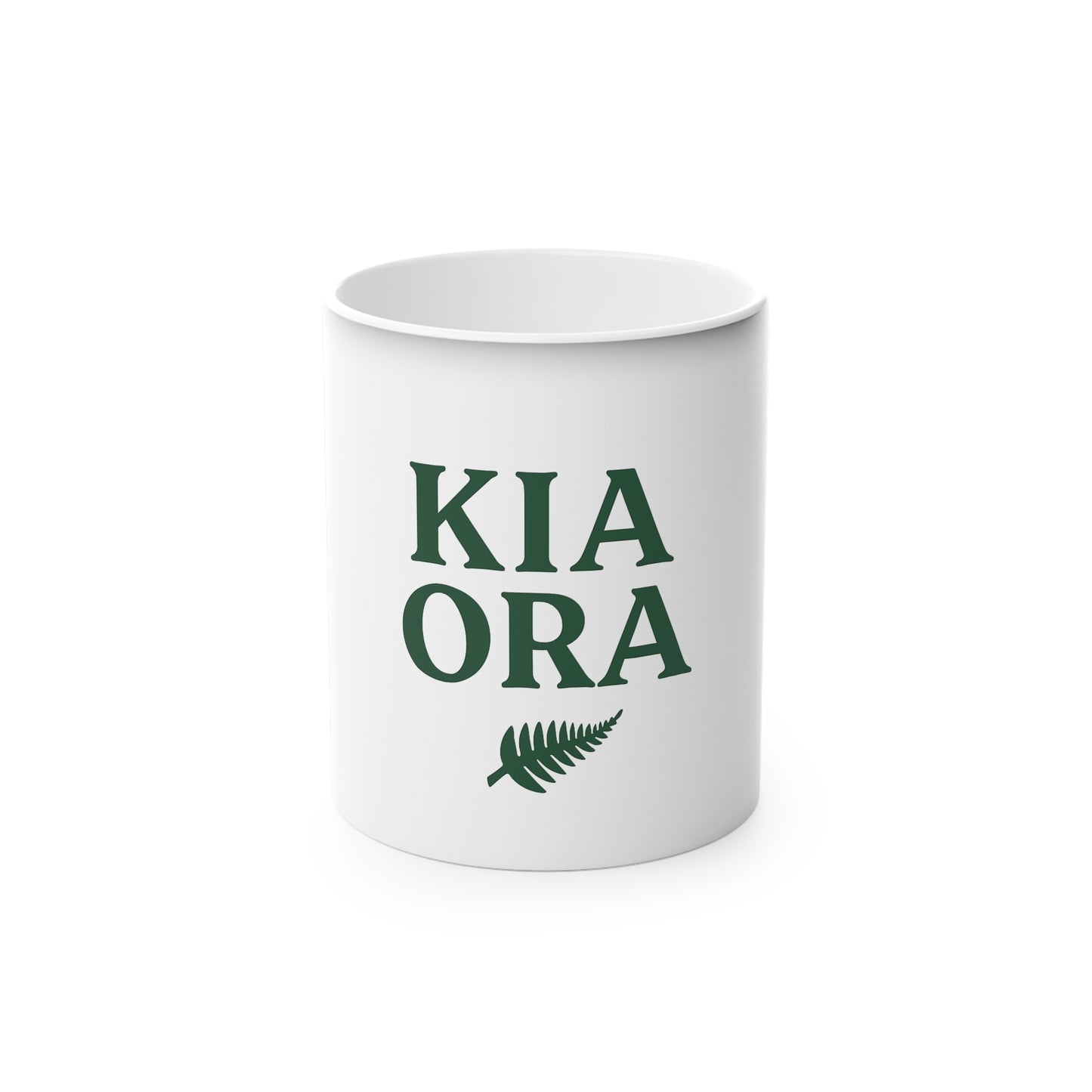 Kia Ora Magic Mug - Inspirational Coffee Cup for Gifts, Home Decor, Unique Drinkware, New Zealand Theme, Travel Lover's Mug