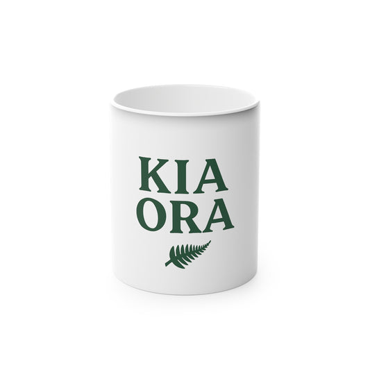 Kia Ora Magic Mug - Inspirational Coffee Cup for Gifts, Home Decor, Unique Drinkware, New Zealand Theme, Travel Lover's Mug
