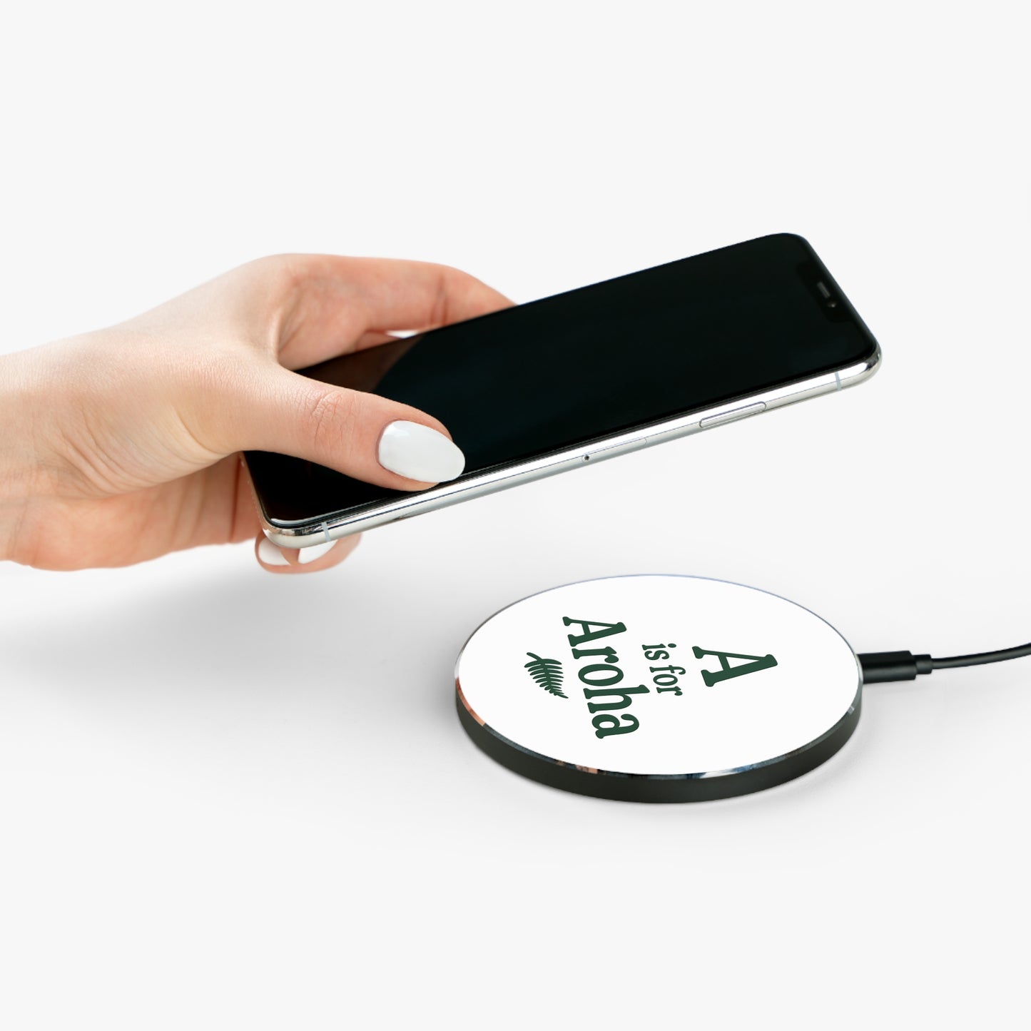 Aroha - Themed Wireless Charger, Fast Charging Pad, Unique Gift for Tech Lovers, Home Office Decor, Mother's Day and Birthday Gifts