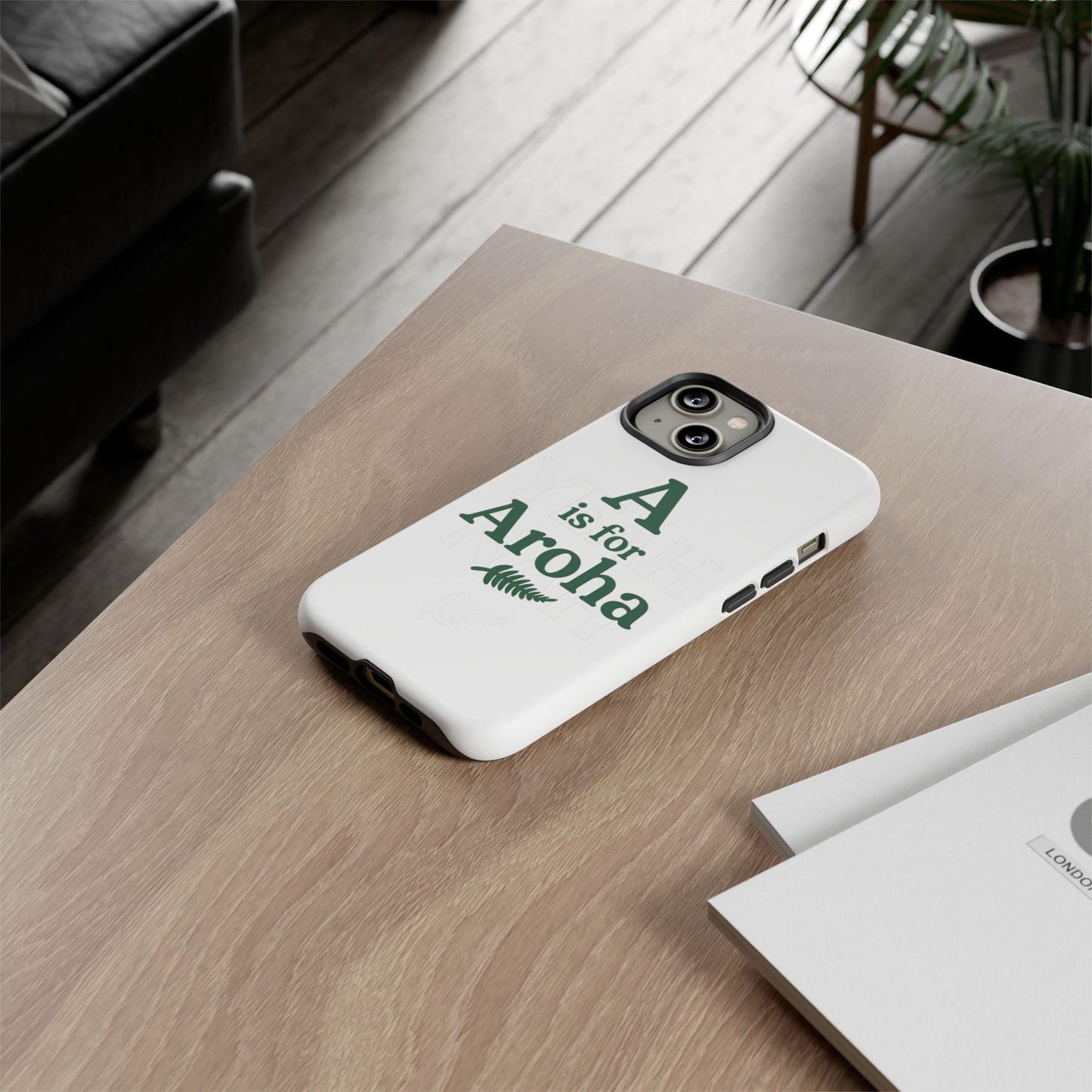 A is for Aroha - Tough Phone Cover, Gift for Friends, Trendy Accessories, Unique Design