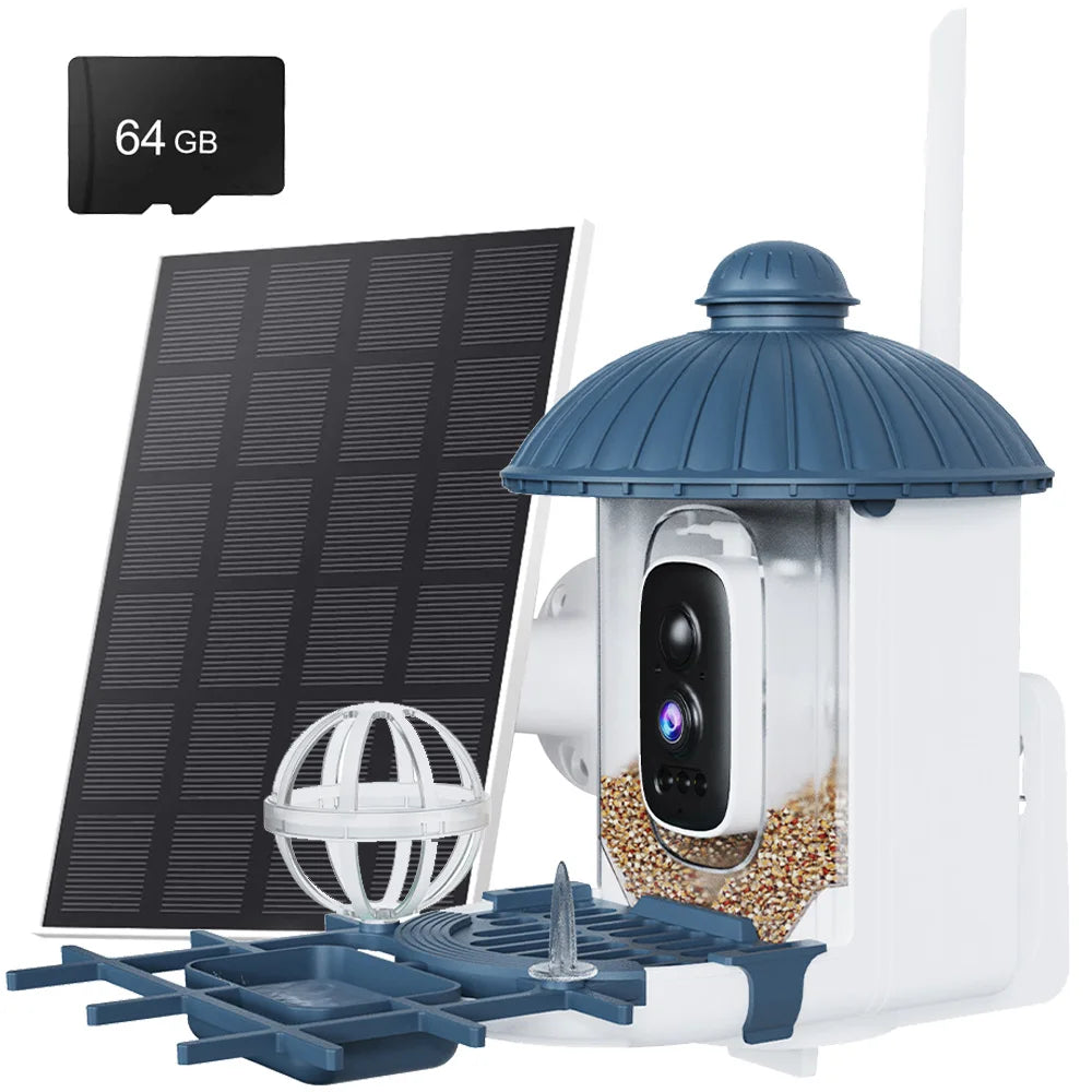 AI Smart Bird Feeder Camera | Solar Powered, AI Bird Species Recognition