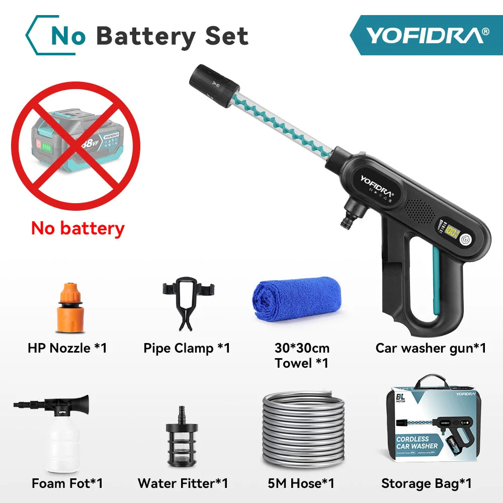 220 Bar Cordless Pressure Washer | YOFIDRA 5-in-1 Brushless | Makita 18V Compatible