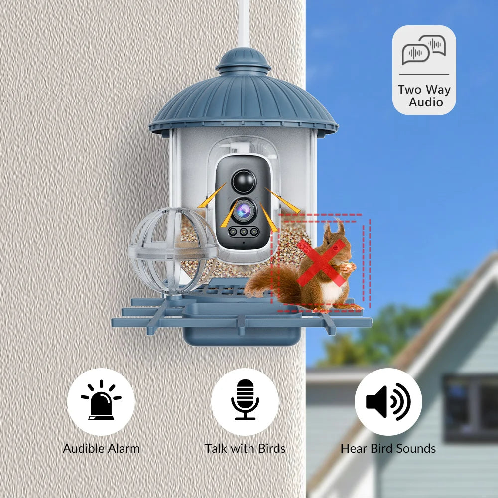 AI Smart Bird Feeder Camera | Solar Powered, AI Bird Species Recognition