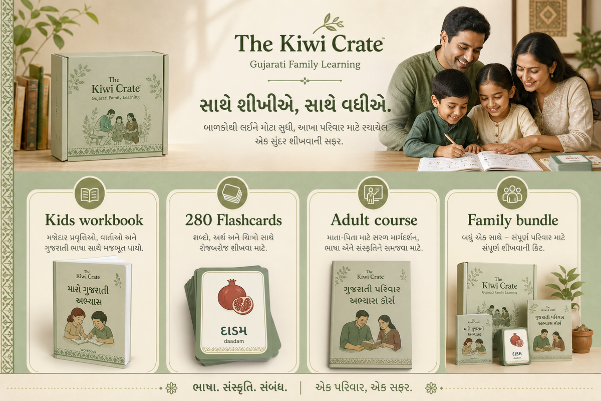 What’s inside the Gujarati learning pack
