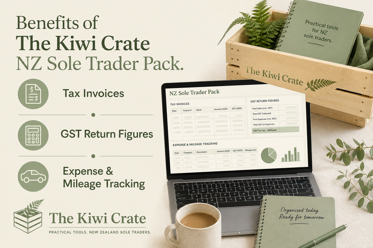 What’s inside the Sole Trader Pack — invoice and expense templates