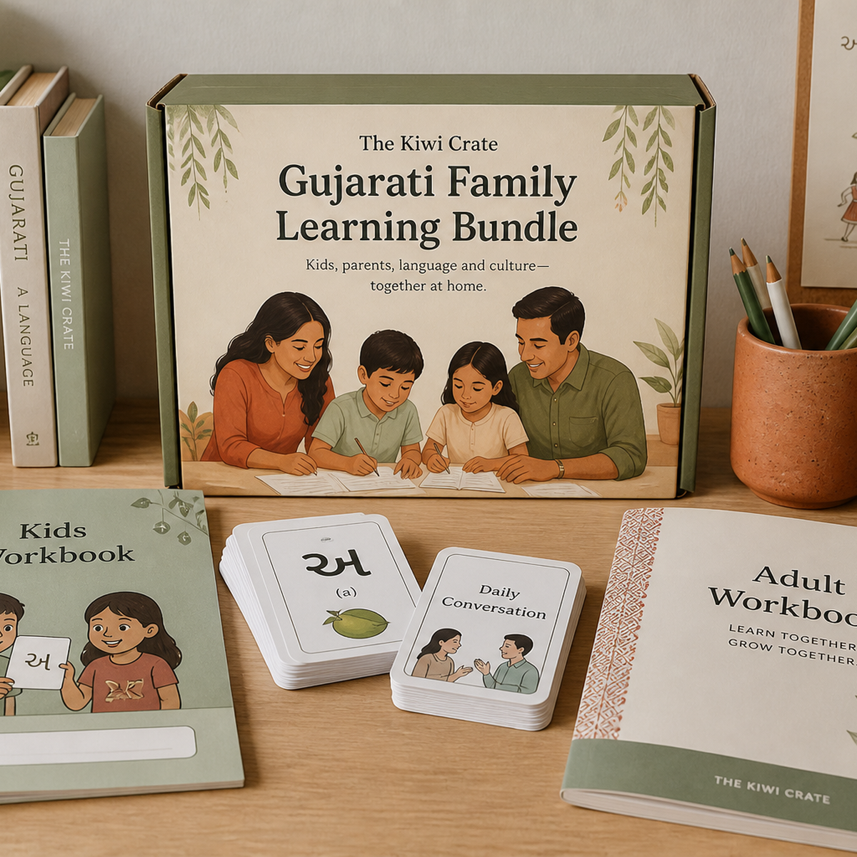 Gujarati Flashcard Mega Pack — Printed Edition | The Kiwi Crate